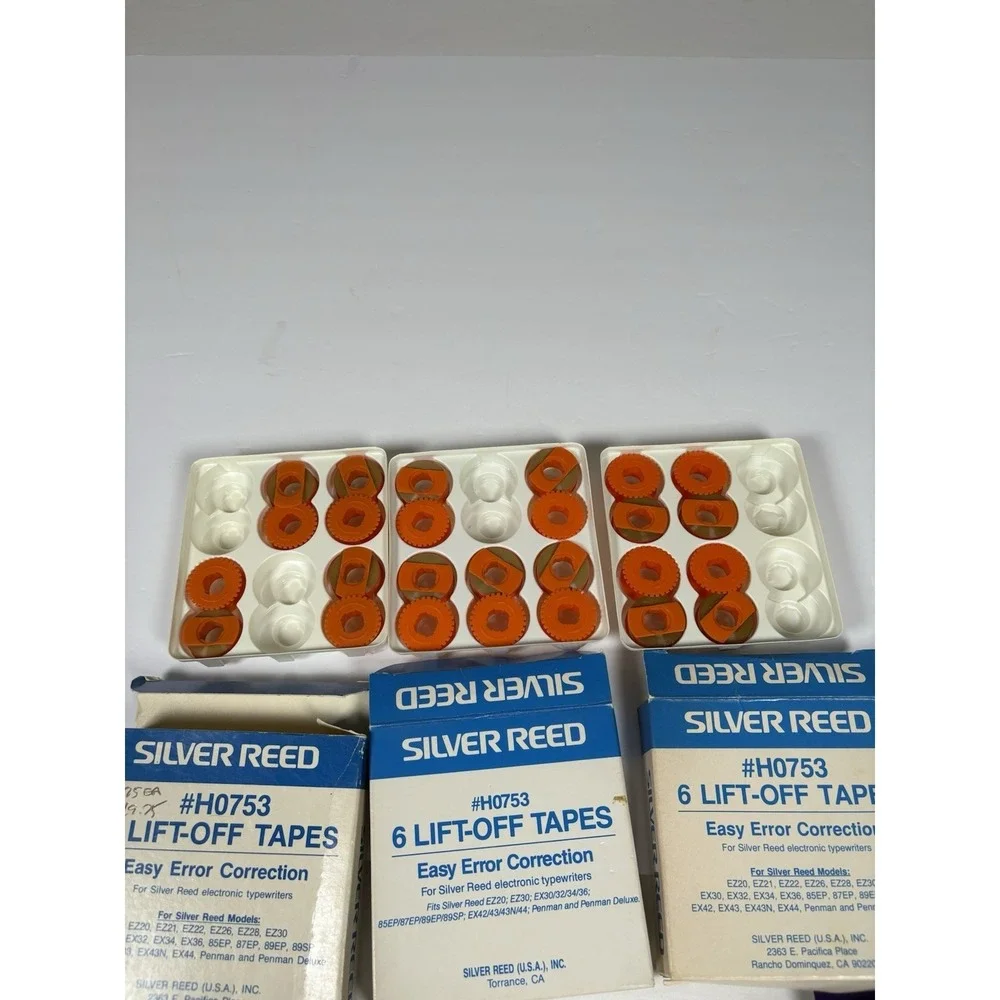 Lot of 3 Silver Reed H0753 Lift-Off Correction Tapes – 14 Total – Typewriter
